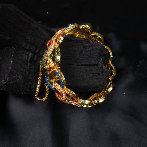 American Diamond Multicolor Fancy Bangles - D90-2